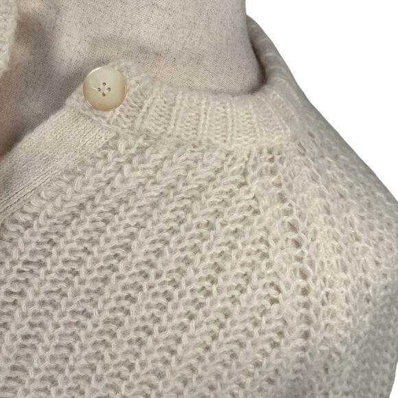 Sezane Emile Cardigan Sweater Women’s 2XS XXS Ivory Cream Knit Alpaca Blend - Picture 4 of 10